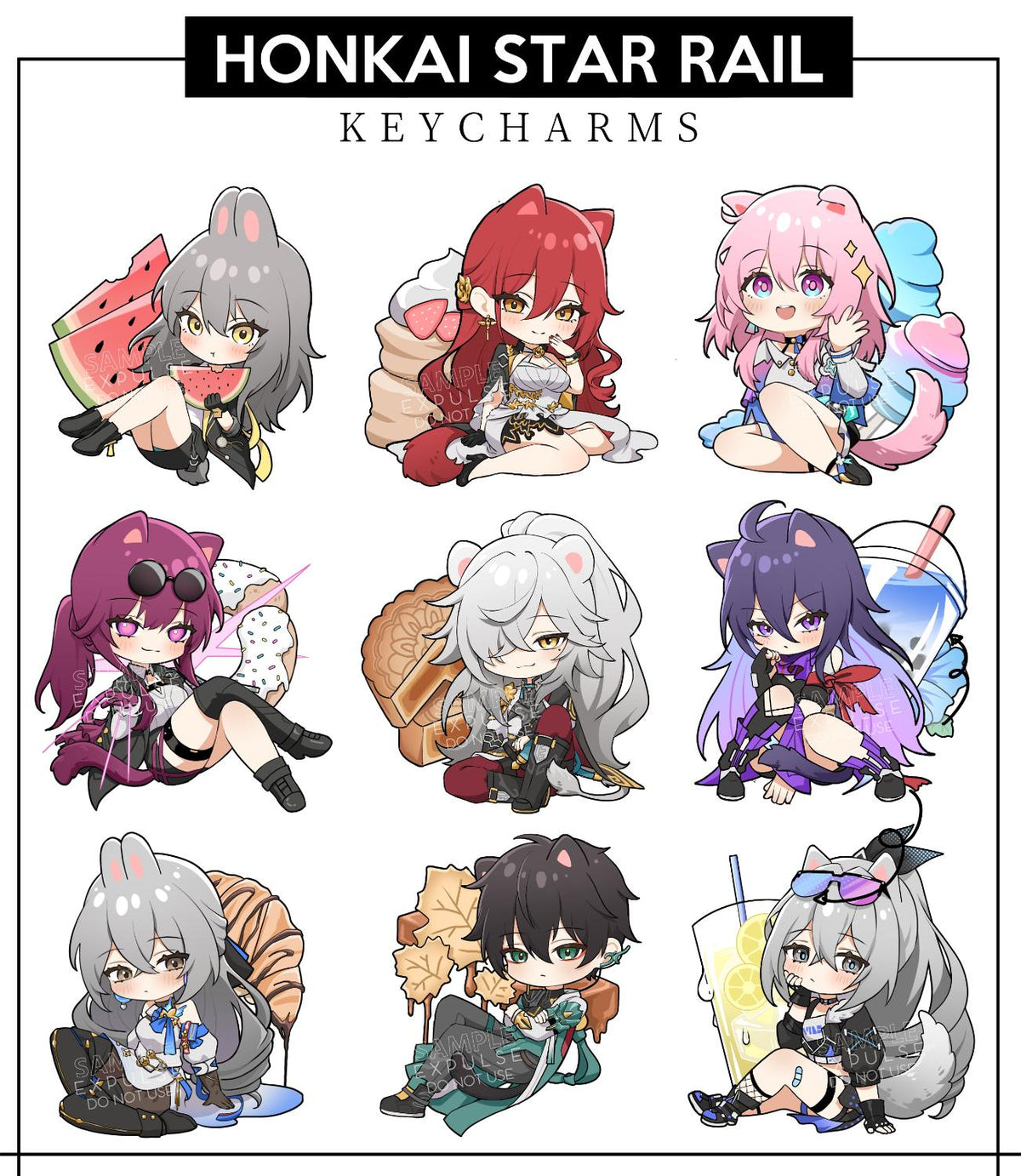 Hsr Cat Keychains HSR: Honkai Star Rail Character Keychains – EXPULSE SHOP